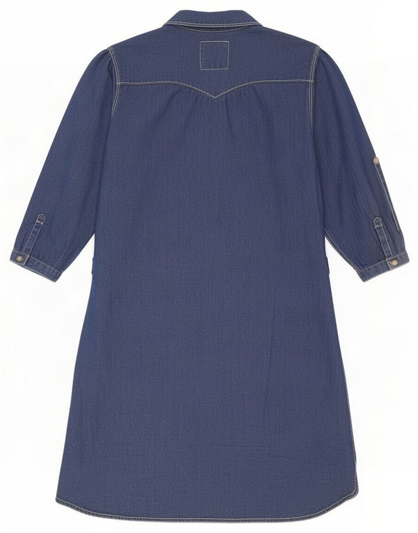 Levi's Robe chemise en jean à manches 3/4 pour fille 13-14 ans XL Bleu marine Coton