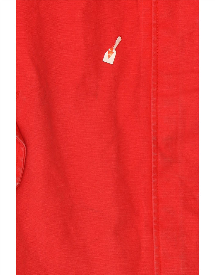 Joules Veste de pluie à capuche pour femme UK 14 Large Rouge Coton