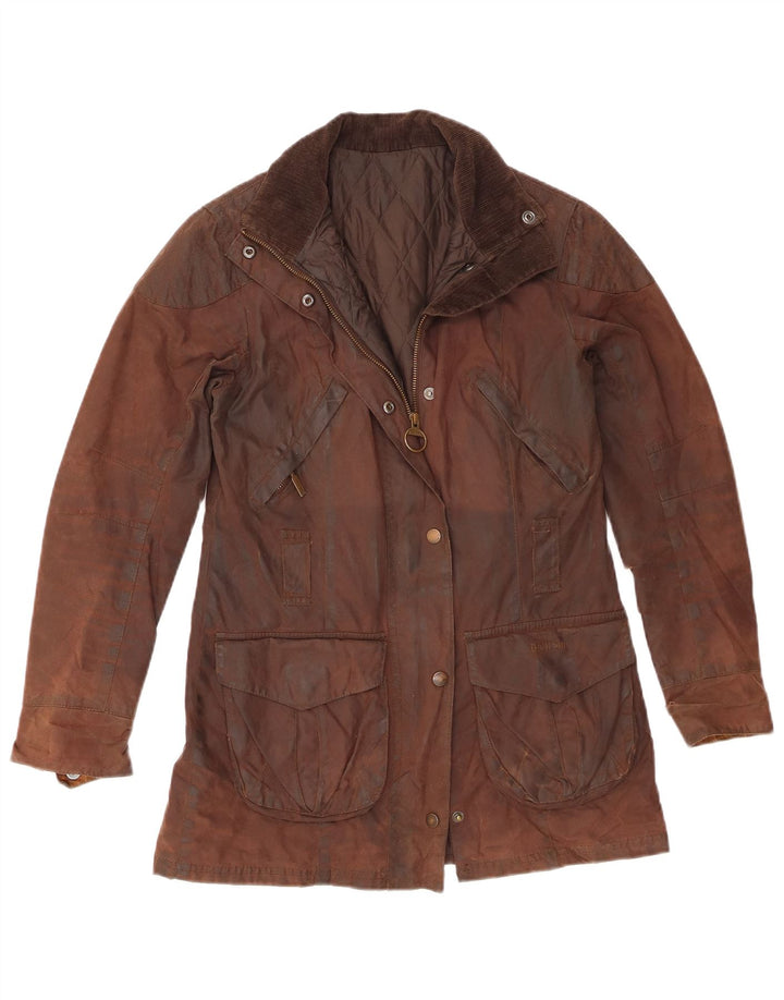Barbour Veste en coton ciré pour femme UK 8 Small Marron