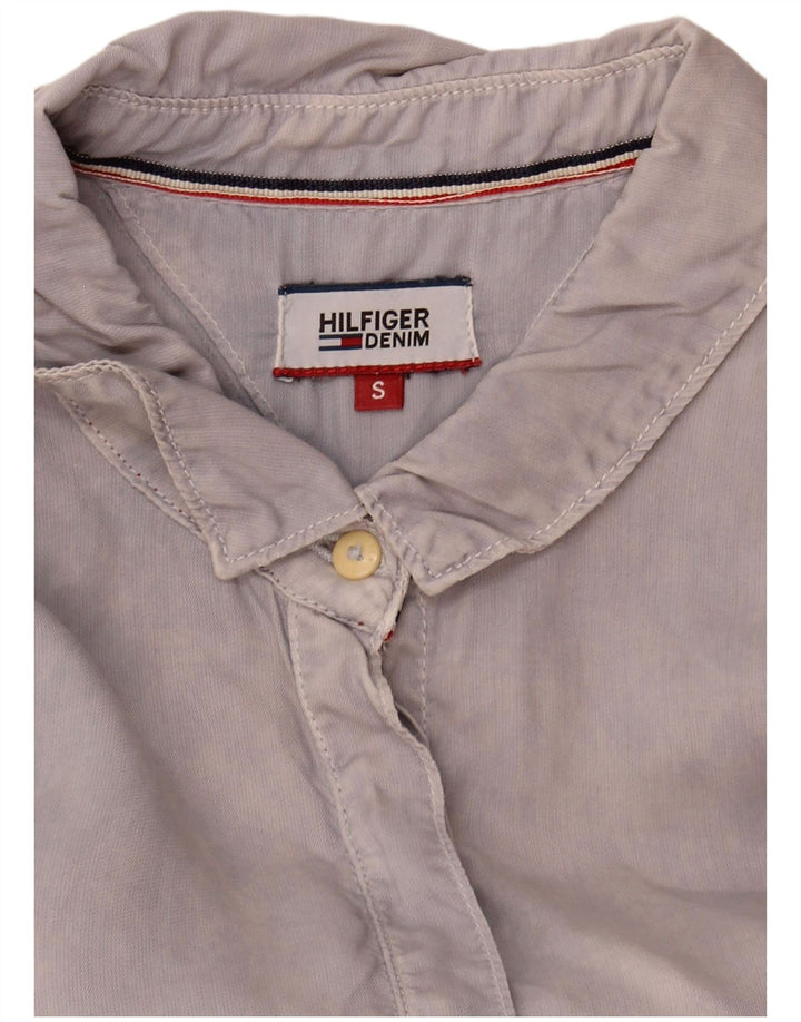 TOMMY HILFIGER Womens Oversized Shirt UK 10 Small Blue