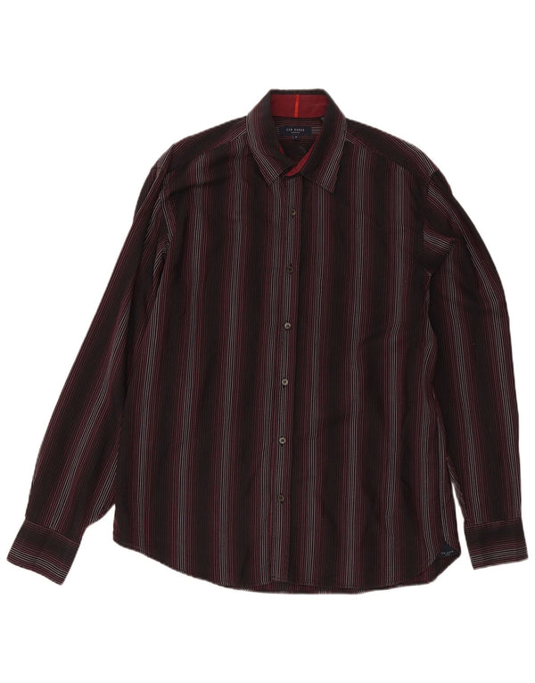 Ted Baker Chemise Homme Taille 5 XL Noir Rayé