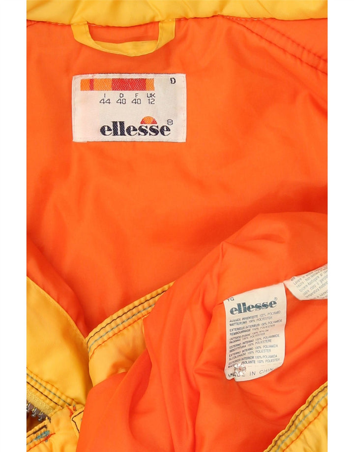 Ellesse Veste coupe-vent surdimensionnée à capuche pour femme UK 12 Jaune moyen