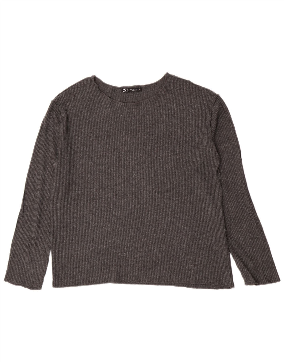 Zara Femme Top Manches Longues UK 10 Petit Gris