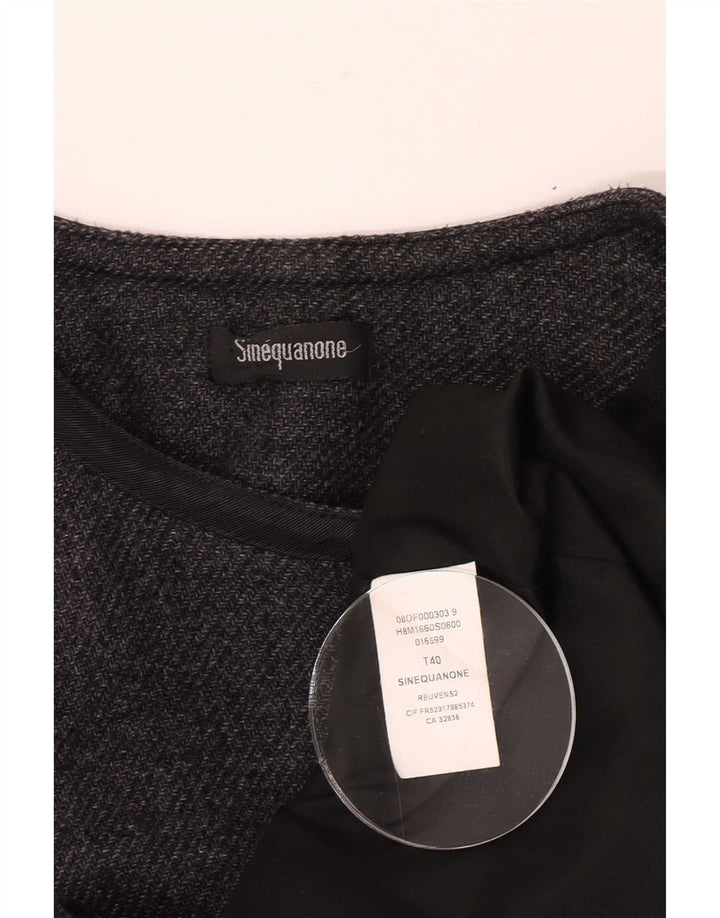 Pardessus ouvert pour femme Sinequanone EU 40 Laine vierge gris moyen