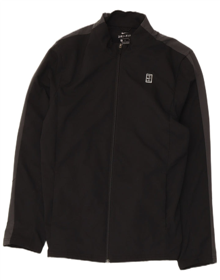 Veste de survêtement Nike Dri Fit pour hommes, polyester color block noir moyen