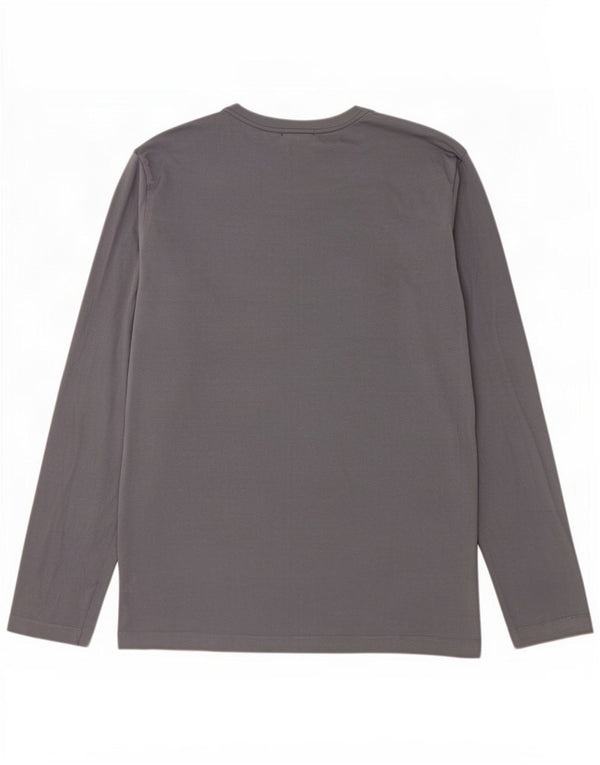 Jack Wolfskin Haut Graphique Homme Manches Longues UK 44/46 XL Gris Coton