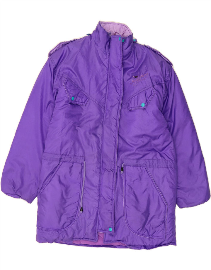 VINTAGE Womens Padded Coat UK 18 XL Purple Vintage Vintage and Second-Hand Vintage from Messina Hembry 