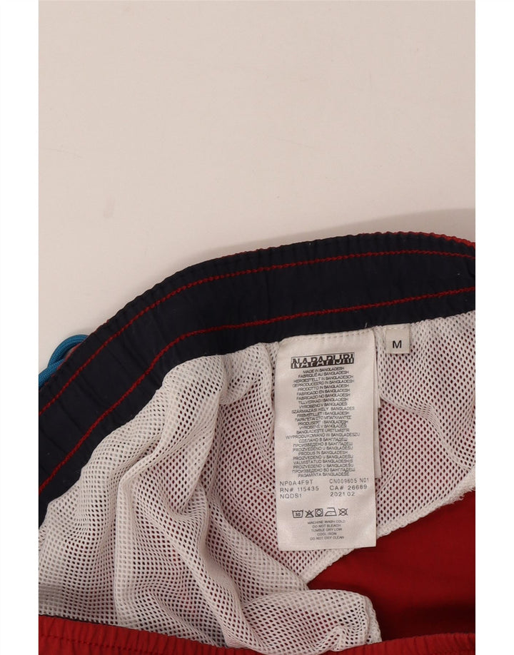 Napapijri Short de Bain Geographic Homme Rouge Moyen Polyamide