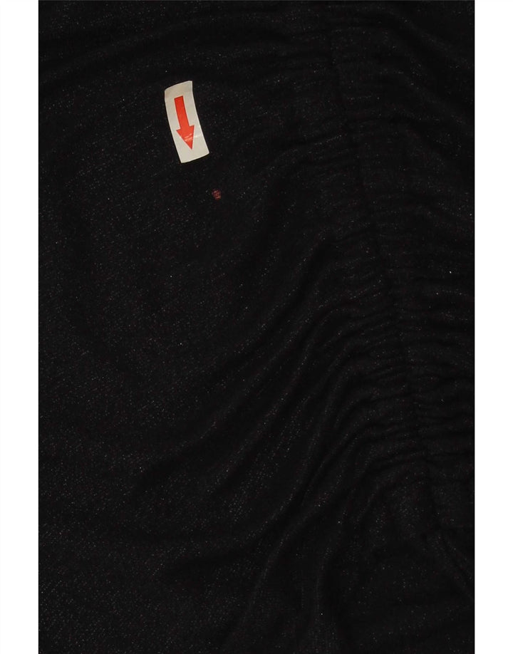 All Saints Haut court à manches longues pour femme UK 42 Bleu marine moyen Viscose