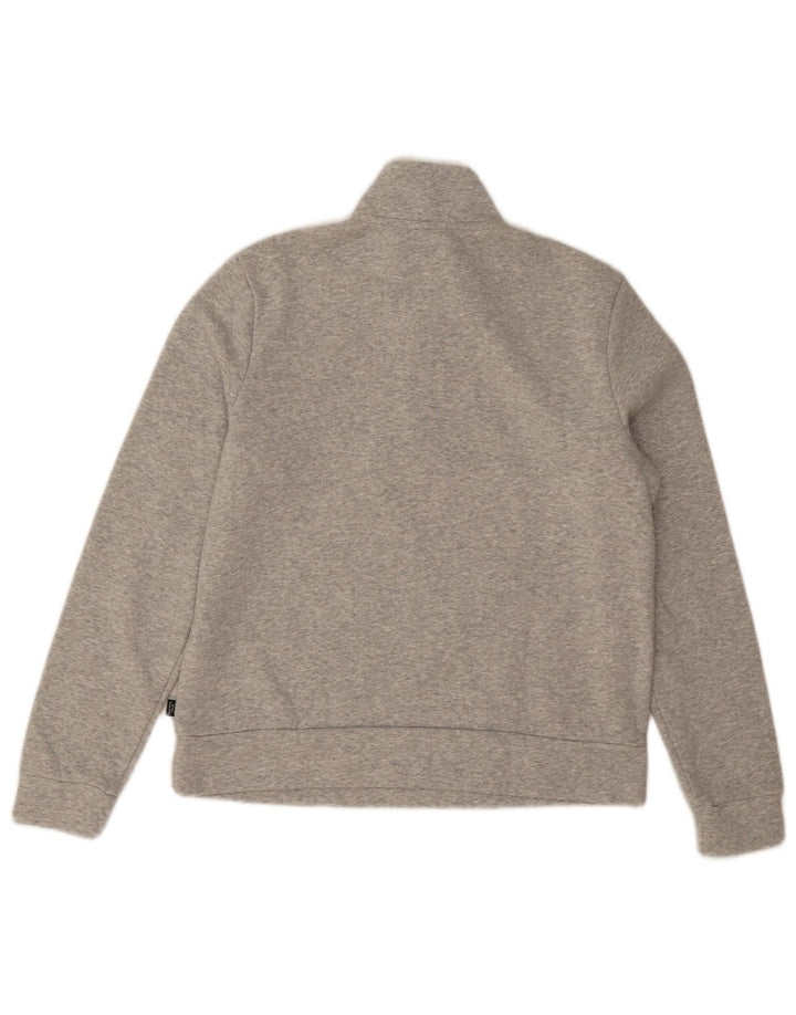 Puma Sweat-shirt à col zippé pour femme UK 14 Gris moyen Coton