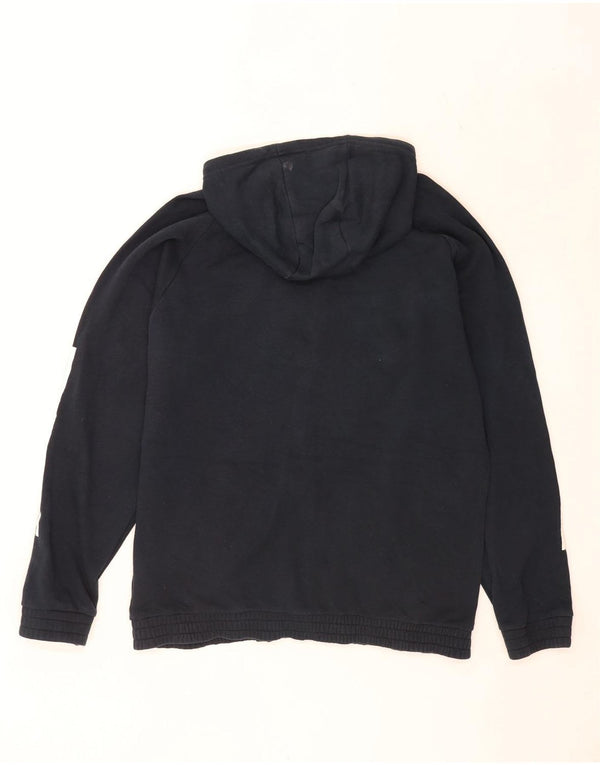 Adidas Pull à capuche zippé pour homme UK 42/44 Grand coton bleu marine