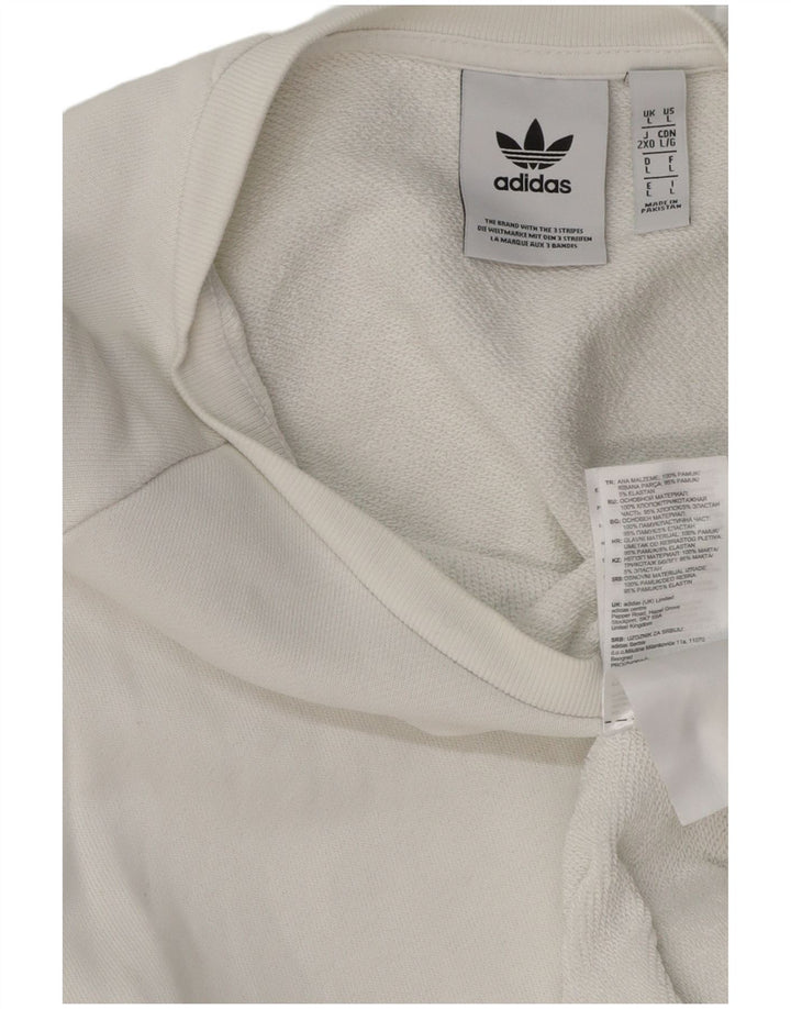 ADIDAS Sweat-shirt pour hommes Grand coton blanc