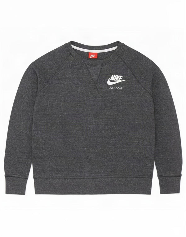 Nike Sweat-shirt pour femme UK 14 Gris moyen moucheté