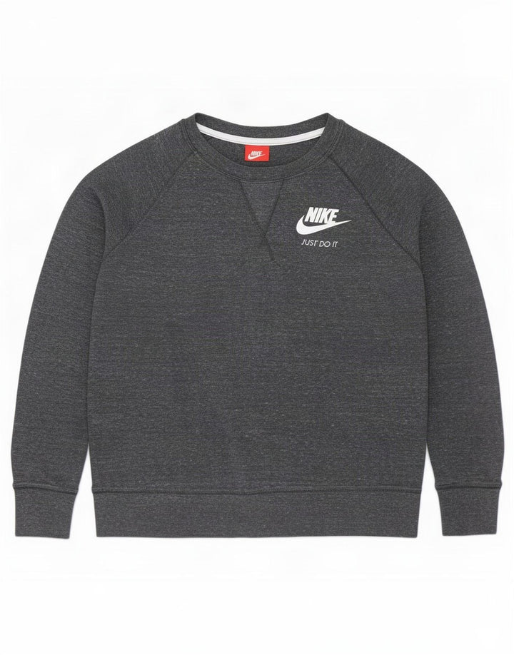 Nike Sweat-shirt pour femme UK 14 Gris moyen moucheté