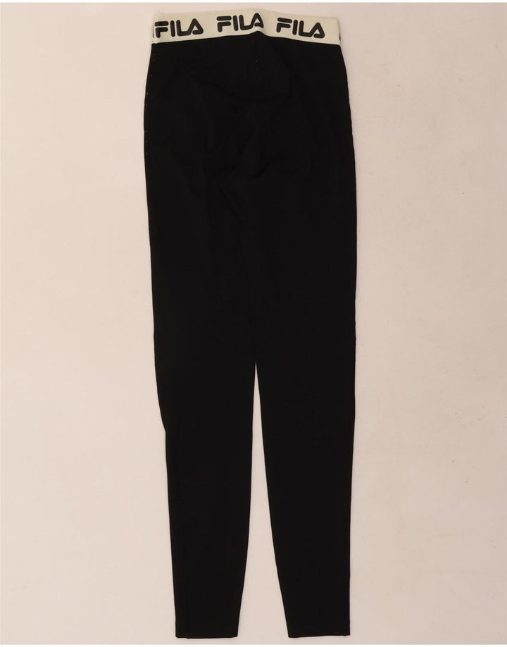 Fila Leggings graphiques pour femmes UK 4 XS Polyester color block noir
