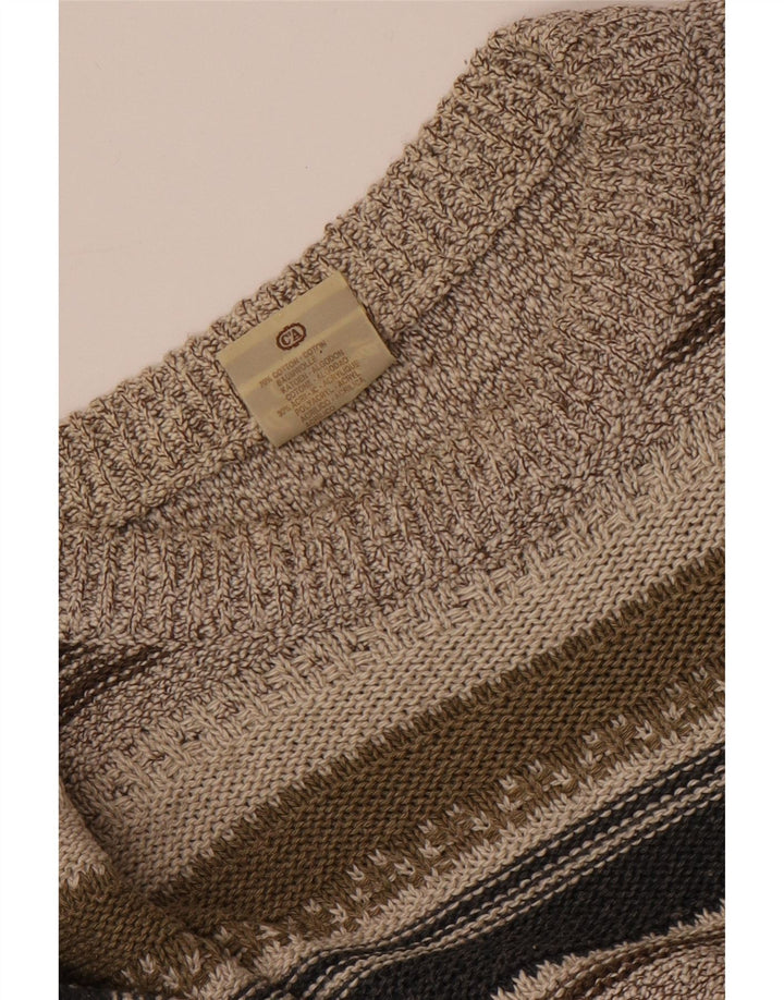 Angelo Litrico Pull Col Bateau Homme Gris Moyen Rayé Coton