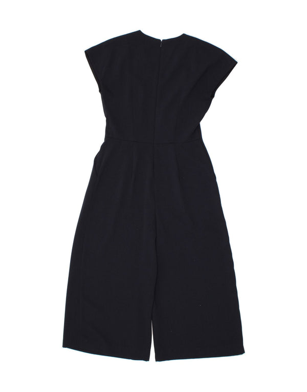 WAREHOUSE Womens Sleeveless Jumpsuit UK 10 Small Navy Blue Polyester