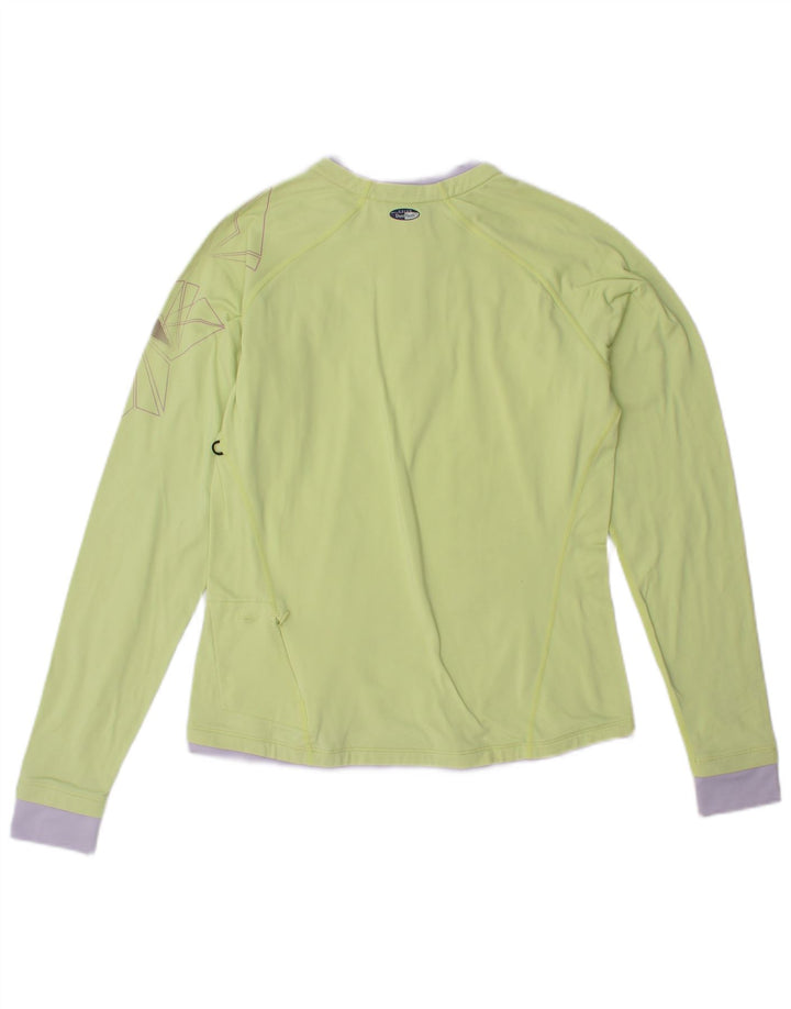 ASICS Haut de survêtement graphique pour femme UK 10 Small Vert Colourblock