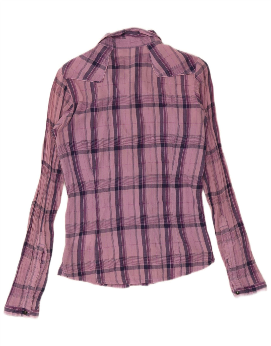 Lee Chemise Femme UK 10 Petit Violet Plaid Coton