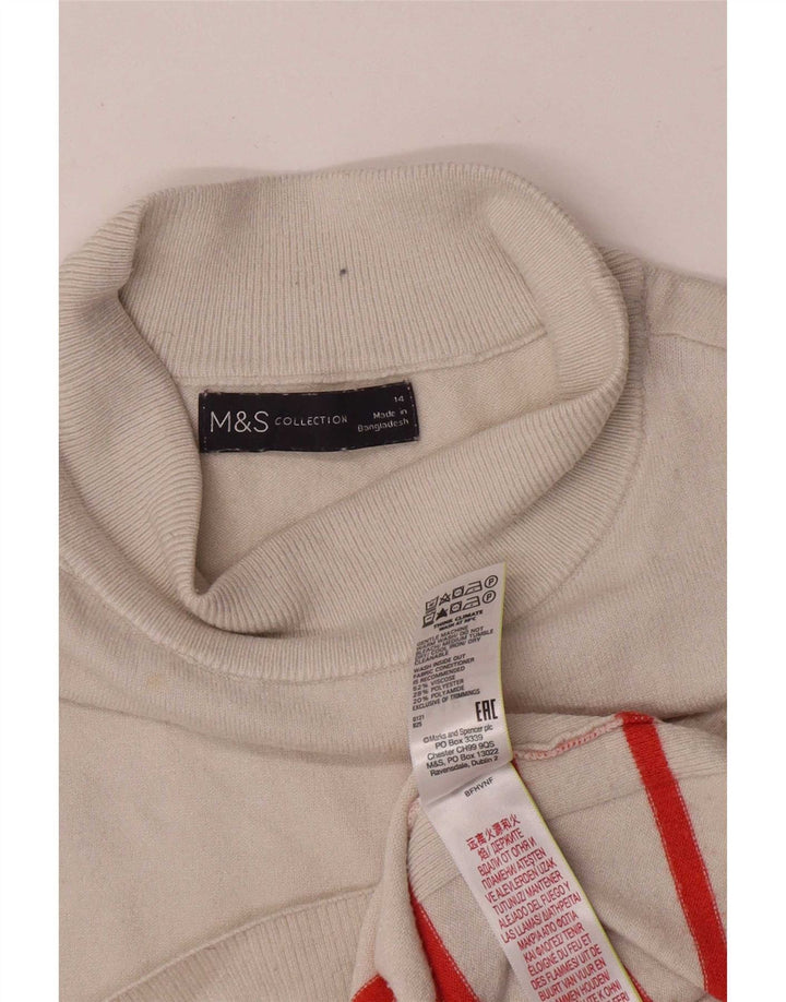 Marks & Spencer Débardeur pour femme UK 44 Viscose rayée beige moyen