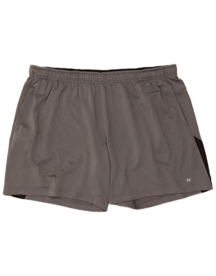 Russell Athletic Short de sport pour homme 2XL Gris Polyester
