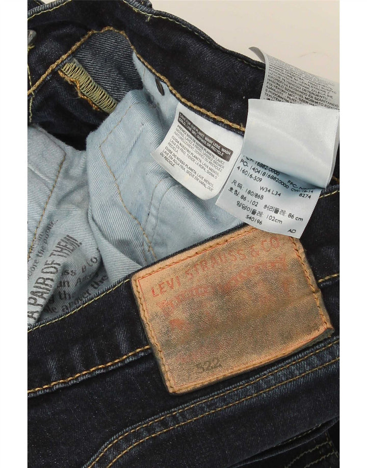 Levi's Jean Slim 522 Homme W34 L34 Bleu Marine Coton