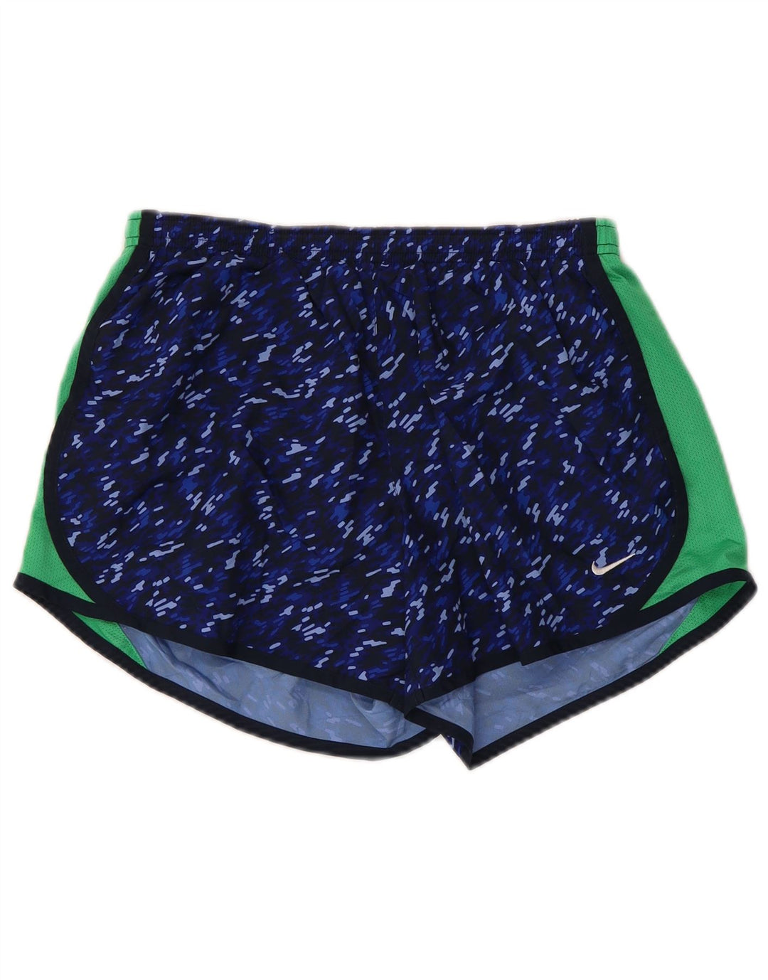 NIKE Short de sport Dri Fit pour femme UK 18 XL Bleu marine Colorblock Polyester