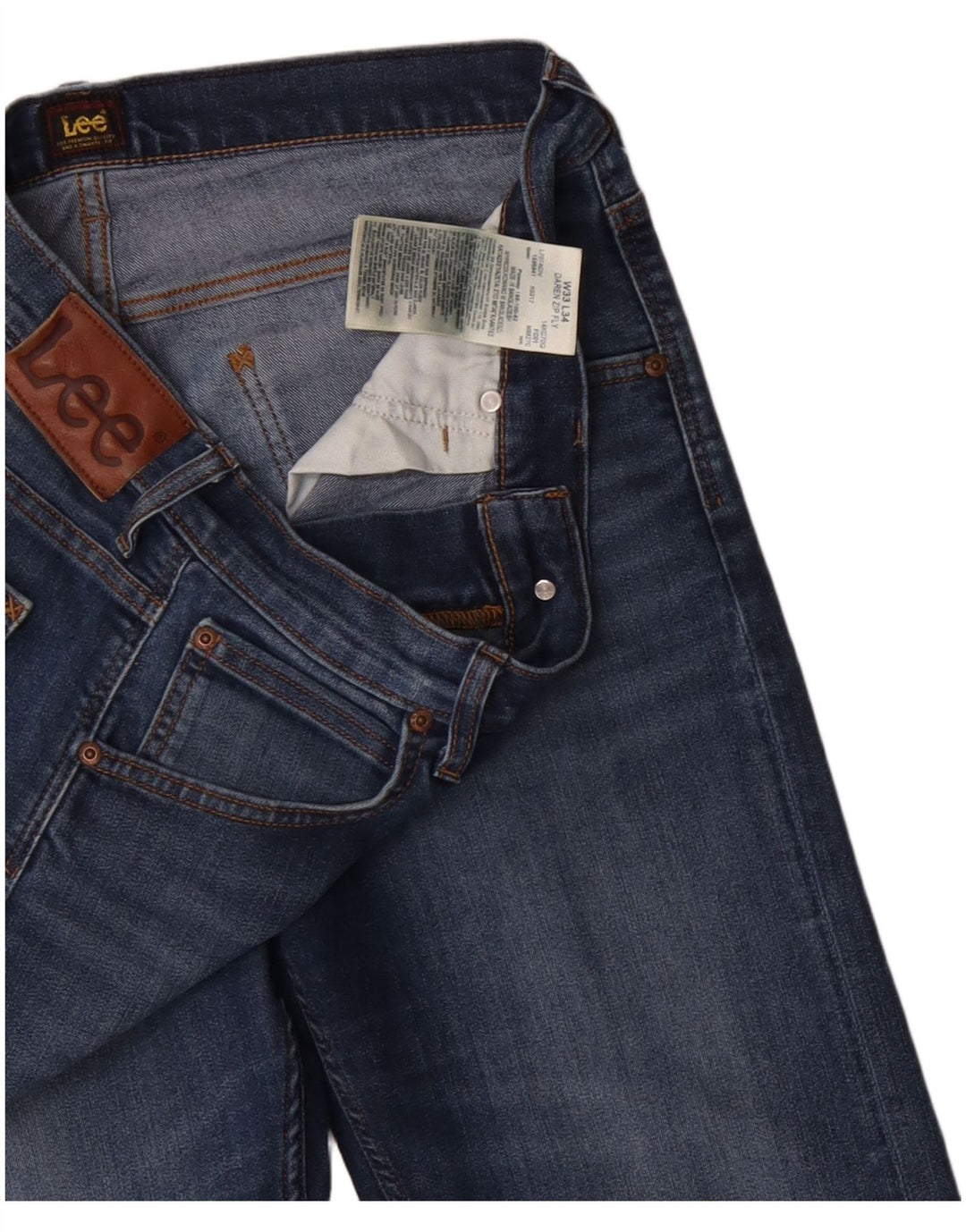 Lee Jeans Daren Slim W33 L34 Homme Bleu Coton