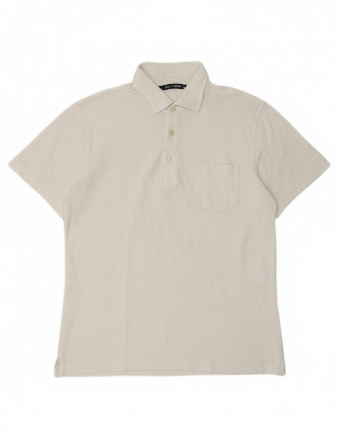 GAS Mens Polo Shirt Medium White Polyester