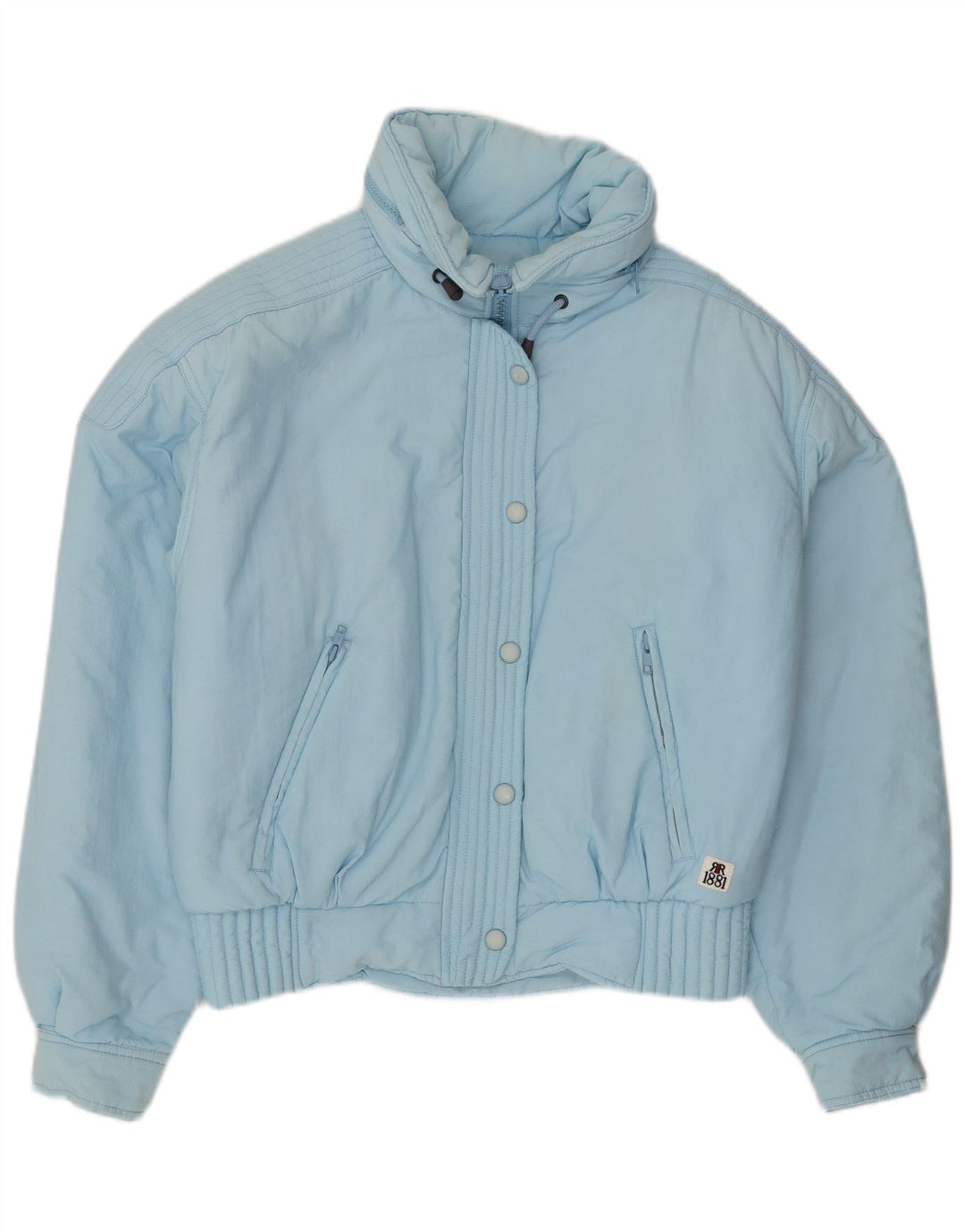 Cerruti 1881 Veste matelassée surdimensionnée à capuche pour femme UK 8 Small Bleu