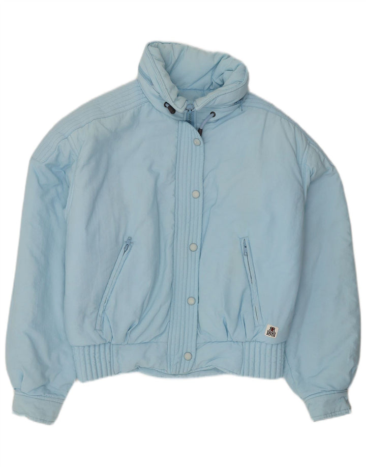 Cerruti 1881 Veste matelassée surdimensionnée à capuche pour femme UK 8 Small Bleu