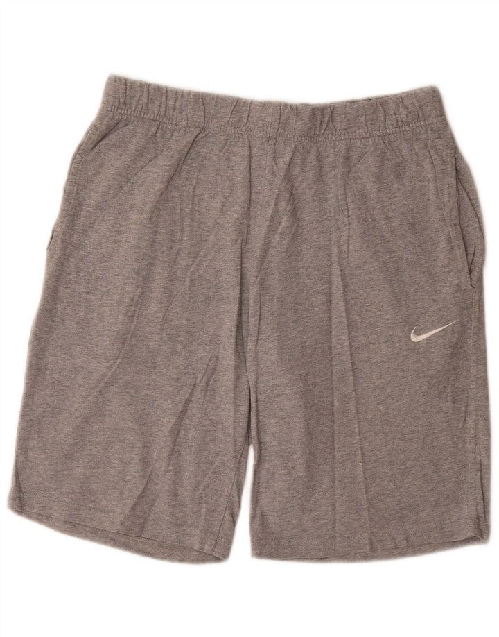Nike Short de sport pour homme en coton gris Taille L