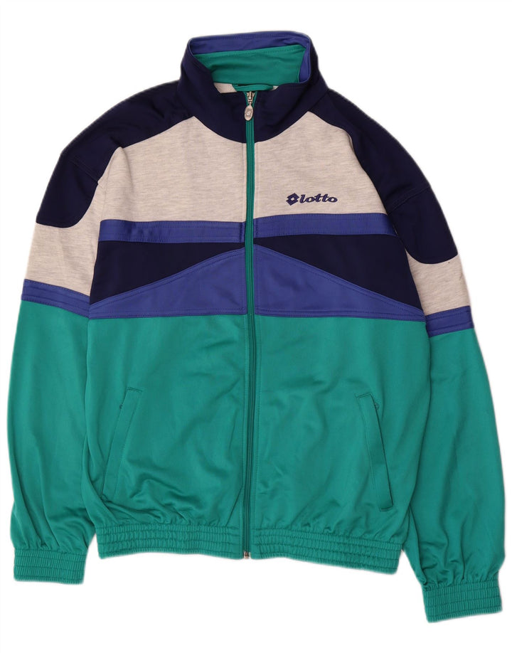 Lotto Veste de Survêtement Homme Vert Moyen Colorblock Polyester