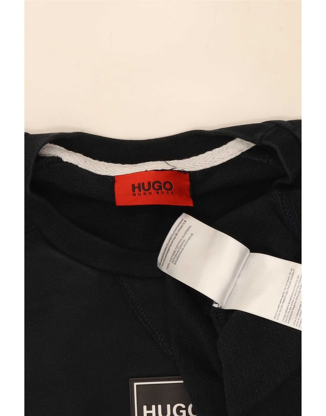Hugo Boss Homme Sweatshirt Jumper Large Bleu Marine Coton
