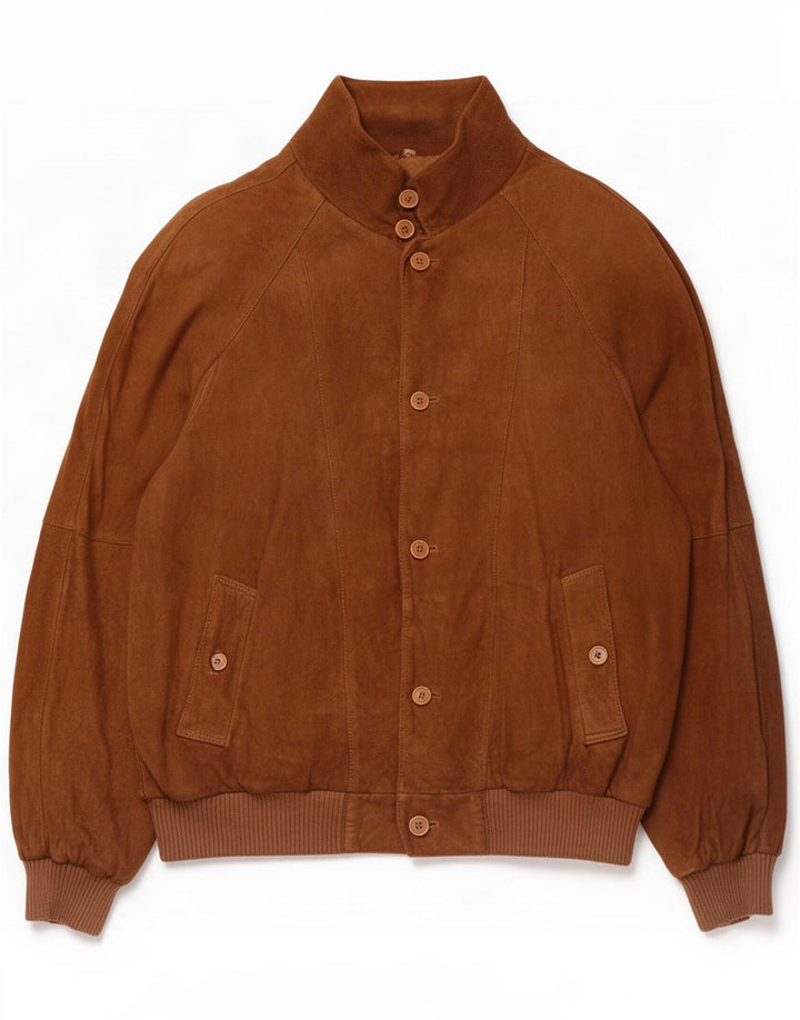 Vintage Bomber en daim pour homme UK 38 Cuir marron moyen