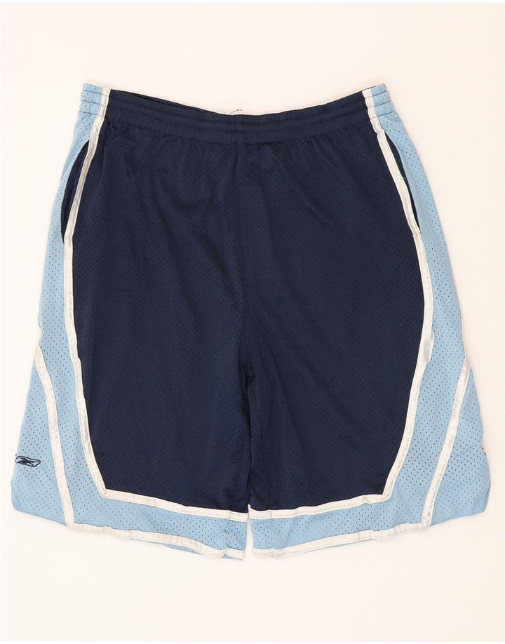 REEBOK Short de sport pour homme XL Bleu marine Colorblock Polyester