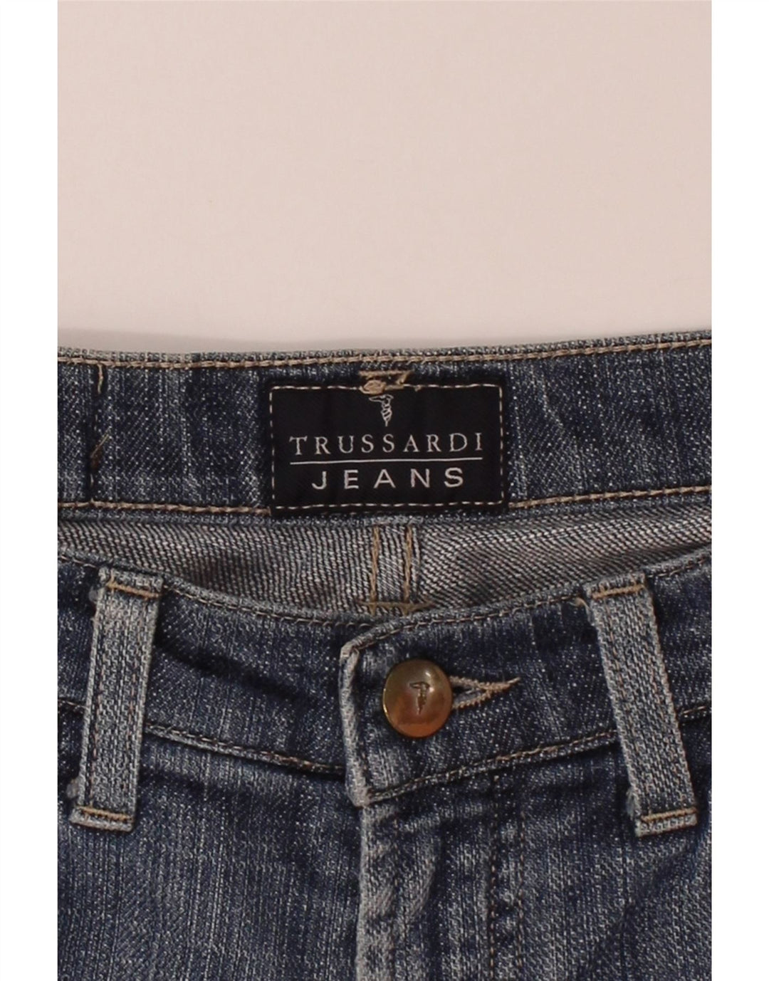 TRUSSARDI Womens Straight Jeans W24 L30 Blue Cotton Vintage Trussardi and Second-Hand Trussardi from Messina Hembry 