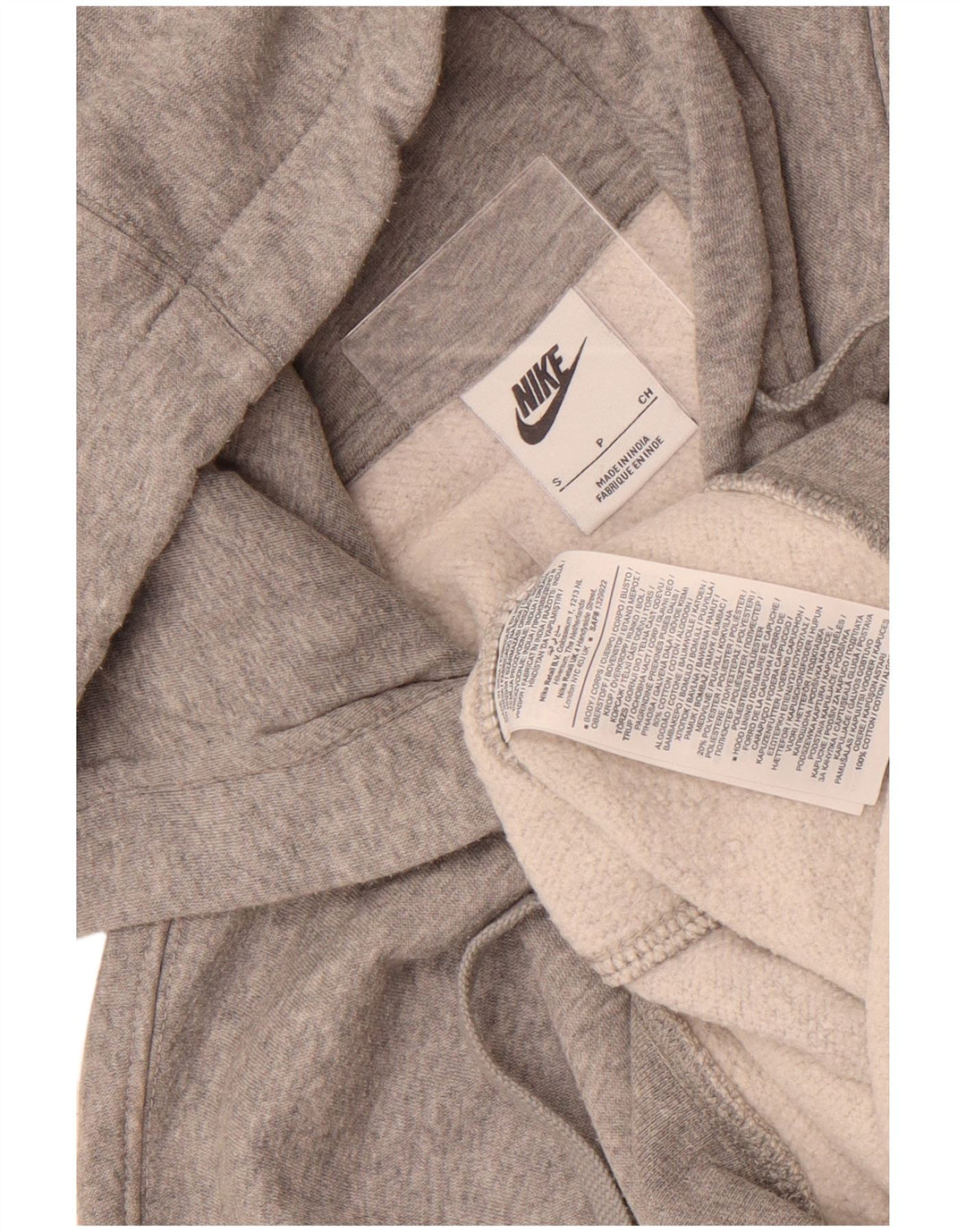 Nike Pull à capuche pour homme Petit Gris Coton