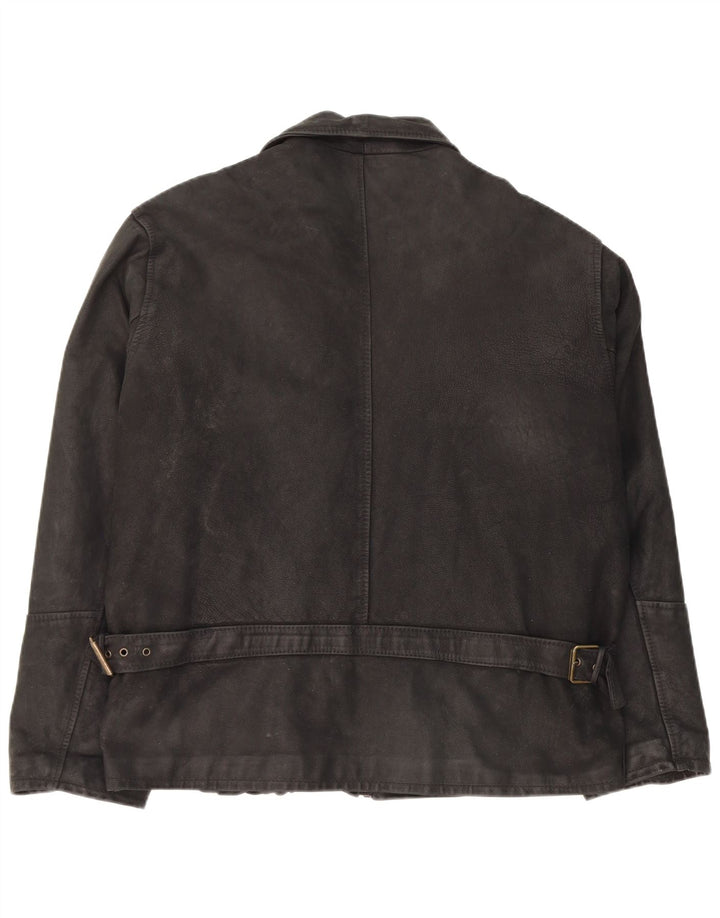 Veste en cuir homme vintage UK 42 XL Cuir noir