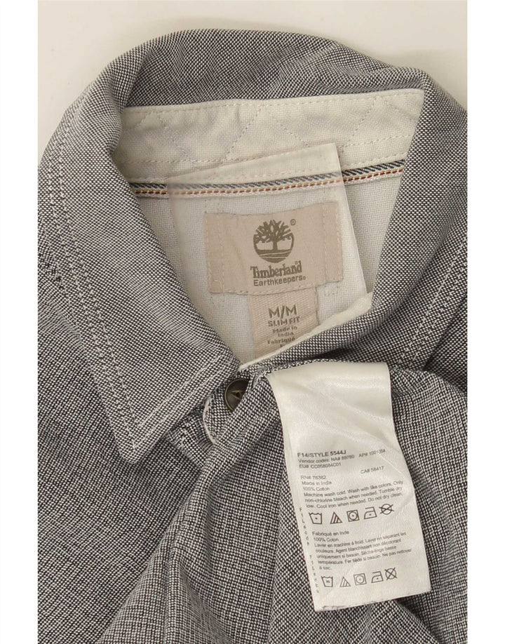 Timberland Chemise Slim Fit Homme Gris Moyen Coton