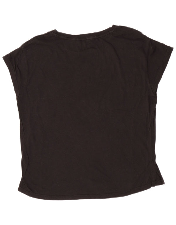 Puma T-shirt graphique à manches courtes pour femme UK 12 Noir moyen