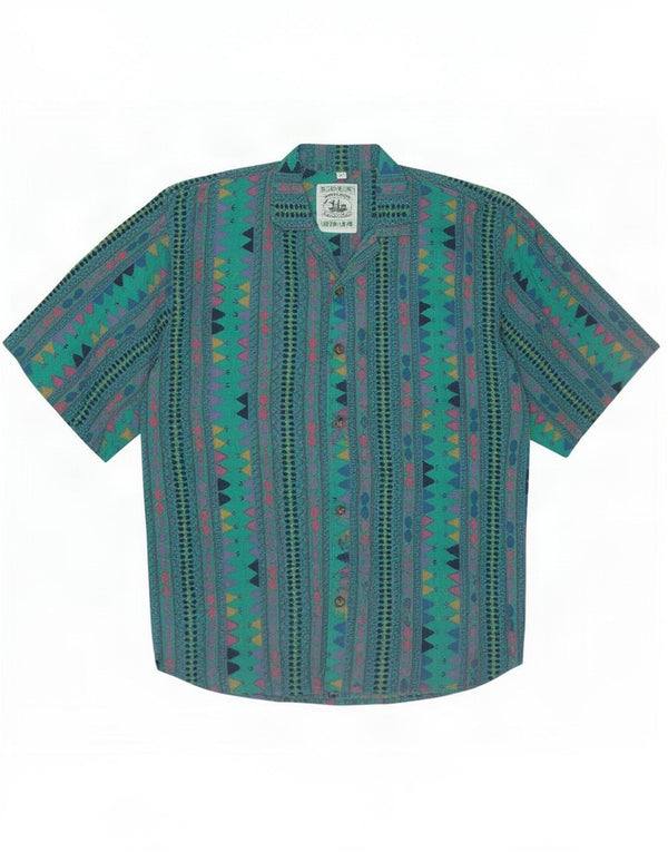 Trend Point Chemise à Manches Courtes Garçon 11-12 ans Multicolore Géométrique