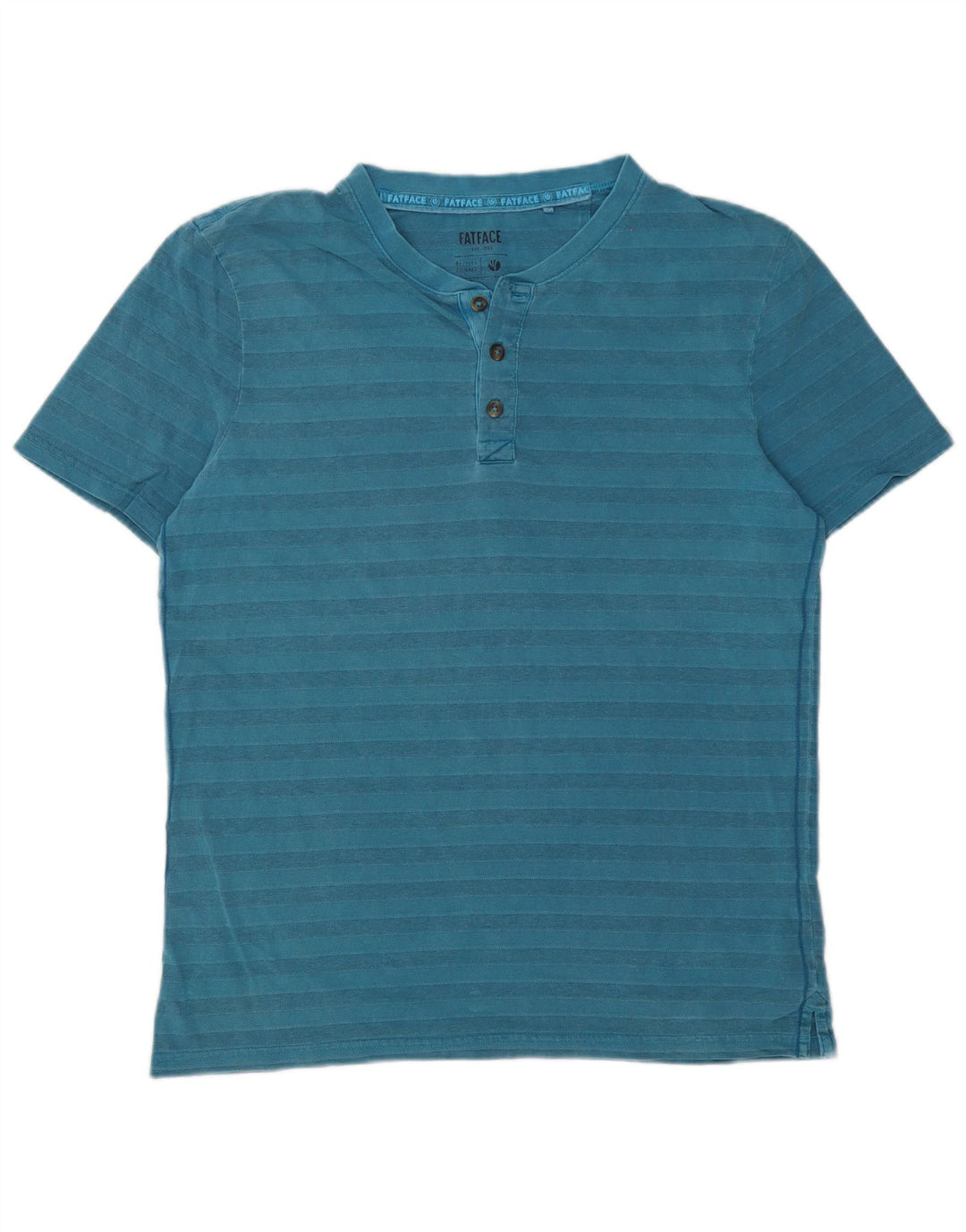 Fat Face T-Shirt Homme Bleu Moyen Rayé Coton