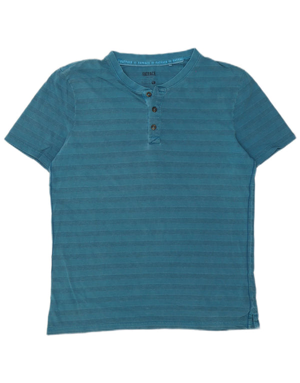 Fat Face T-Shirt Homme Bleu Moyen Rayé Coton