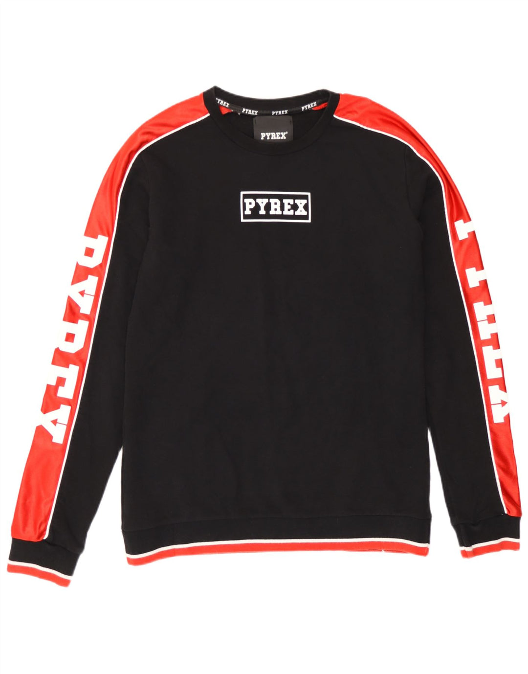 Pyrex Sweat-shirt graphique pour homme en coton color block noir moyen