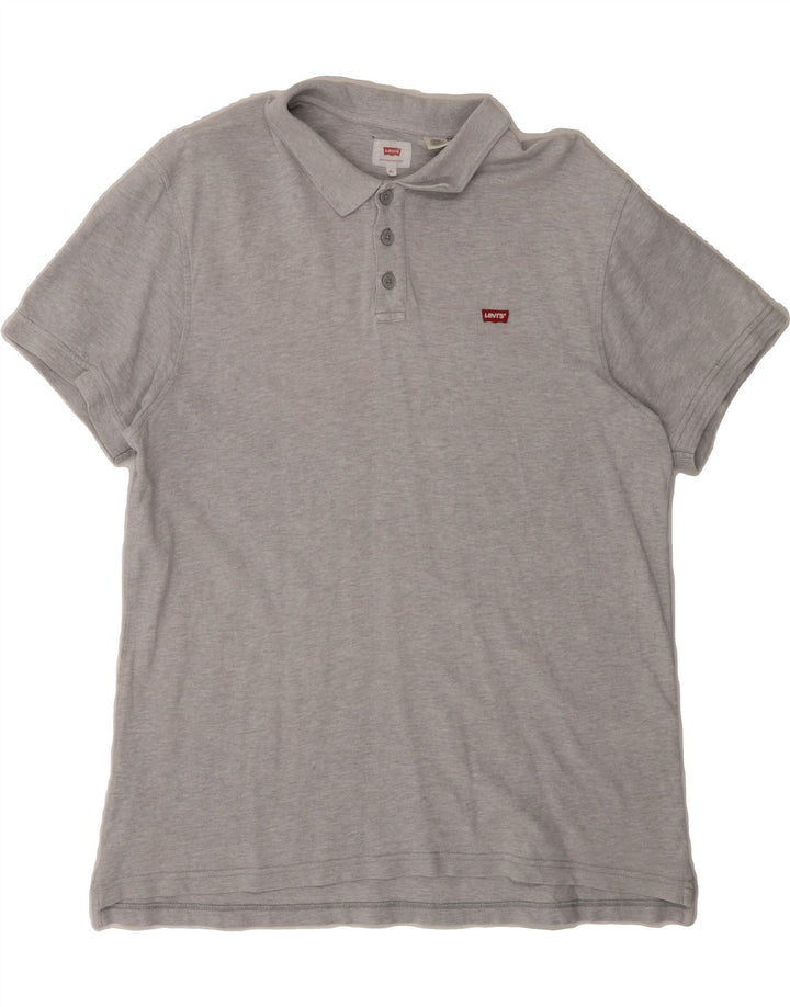 LEVI'S Mens Polo Shirt XL Grey Cotton Vintage Levi's and Second-Hand Levi's from Messina Hembry 