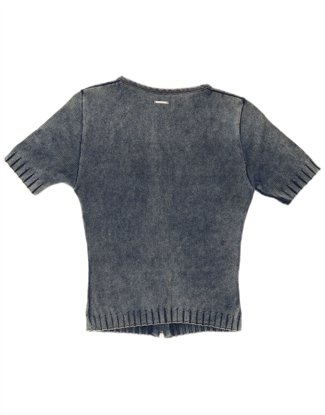 Trussardi Jeans Cardigan à manches courtes pour femme Bleu moyen UK 12