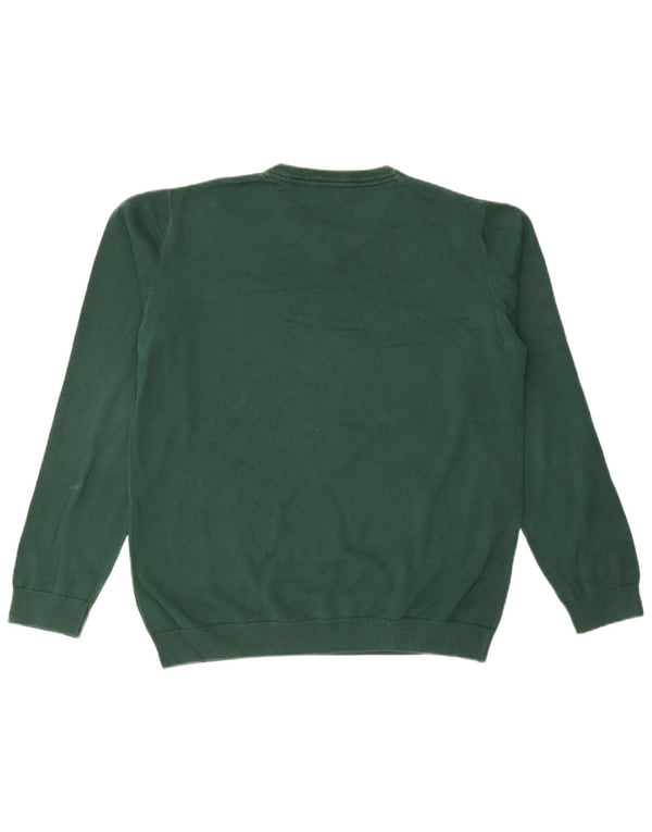 Zara Pull col V garçon 15-16 ans Vert Coton