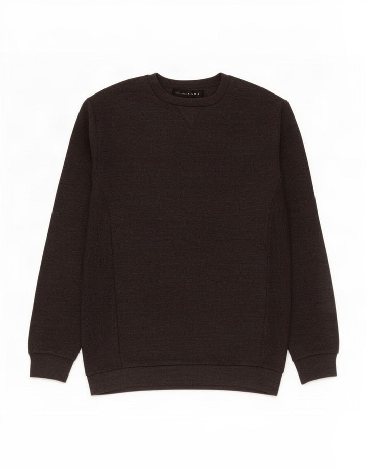 Zara Homme Sweatshirt Jumper Petit Gris Polyester