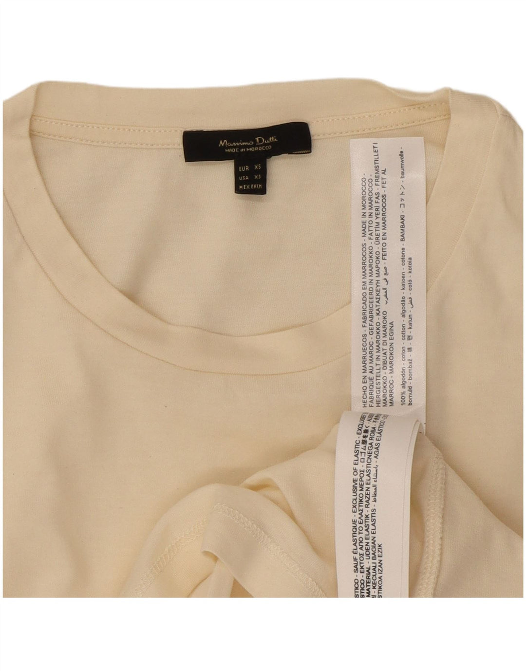 Massimo Dutti Haut à manches longues pour femme UK 6 XS Blanc Coton